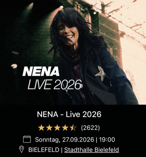Nena live stadthalle - nena, bielefeld
